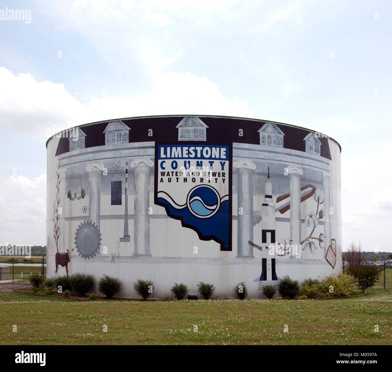 Water Tank Limestone County Stock Photo