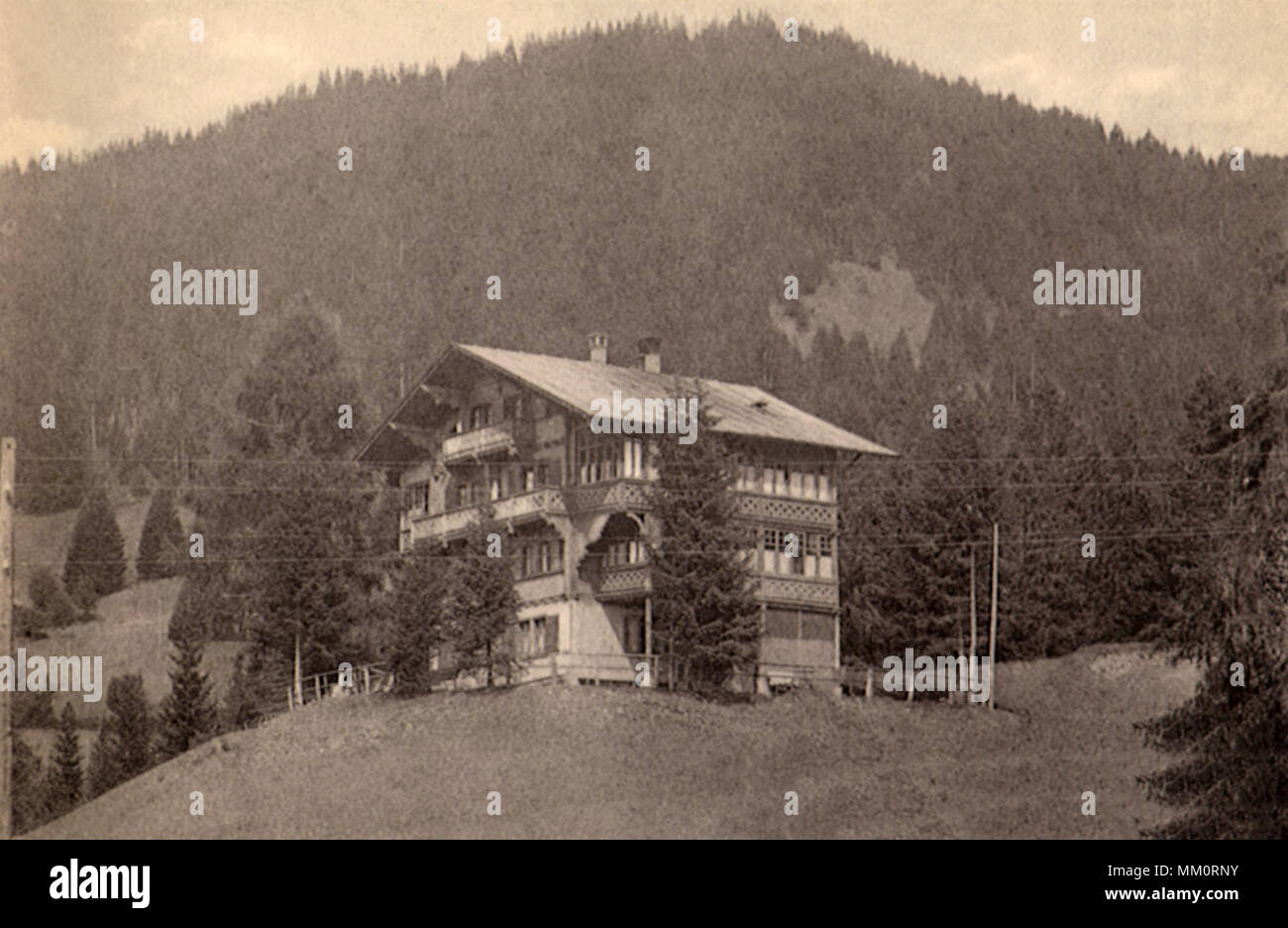 Country Cottage. Villars. 1930 Stock Photo