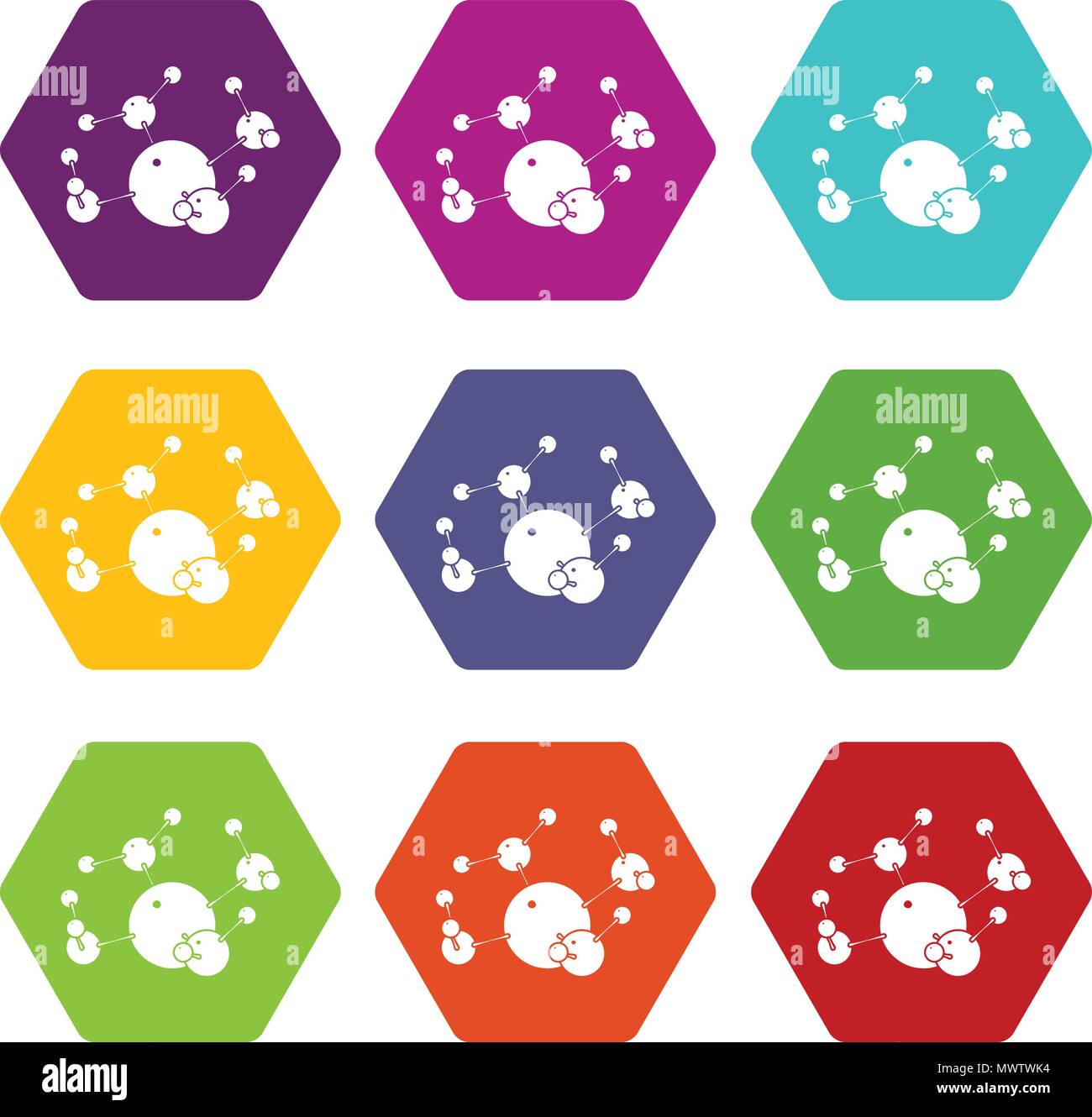 Butane icons set 9 vector Stock Vector