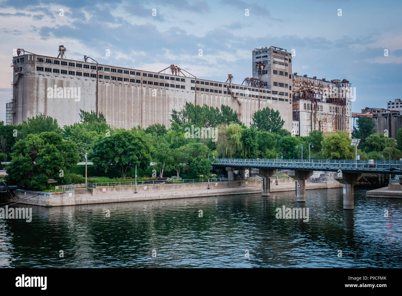 grain silos montreal Stock Photo