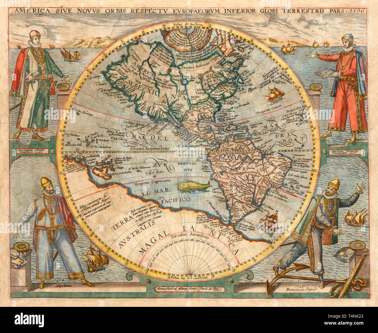 World Map 1587 Stock Photo