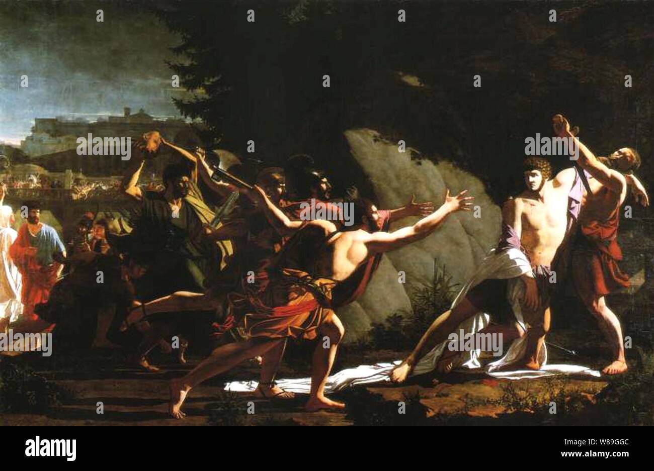 Death of Gaius Gracchus. Stock Photo