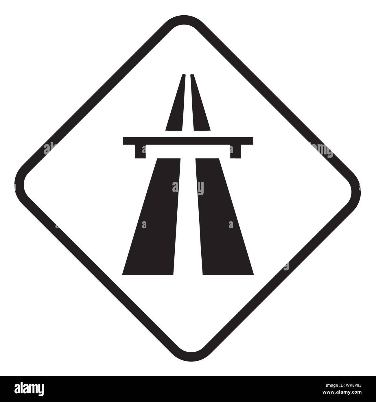 Speed sign motorway Black and White Stock Photos & Images - Alamy