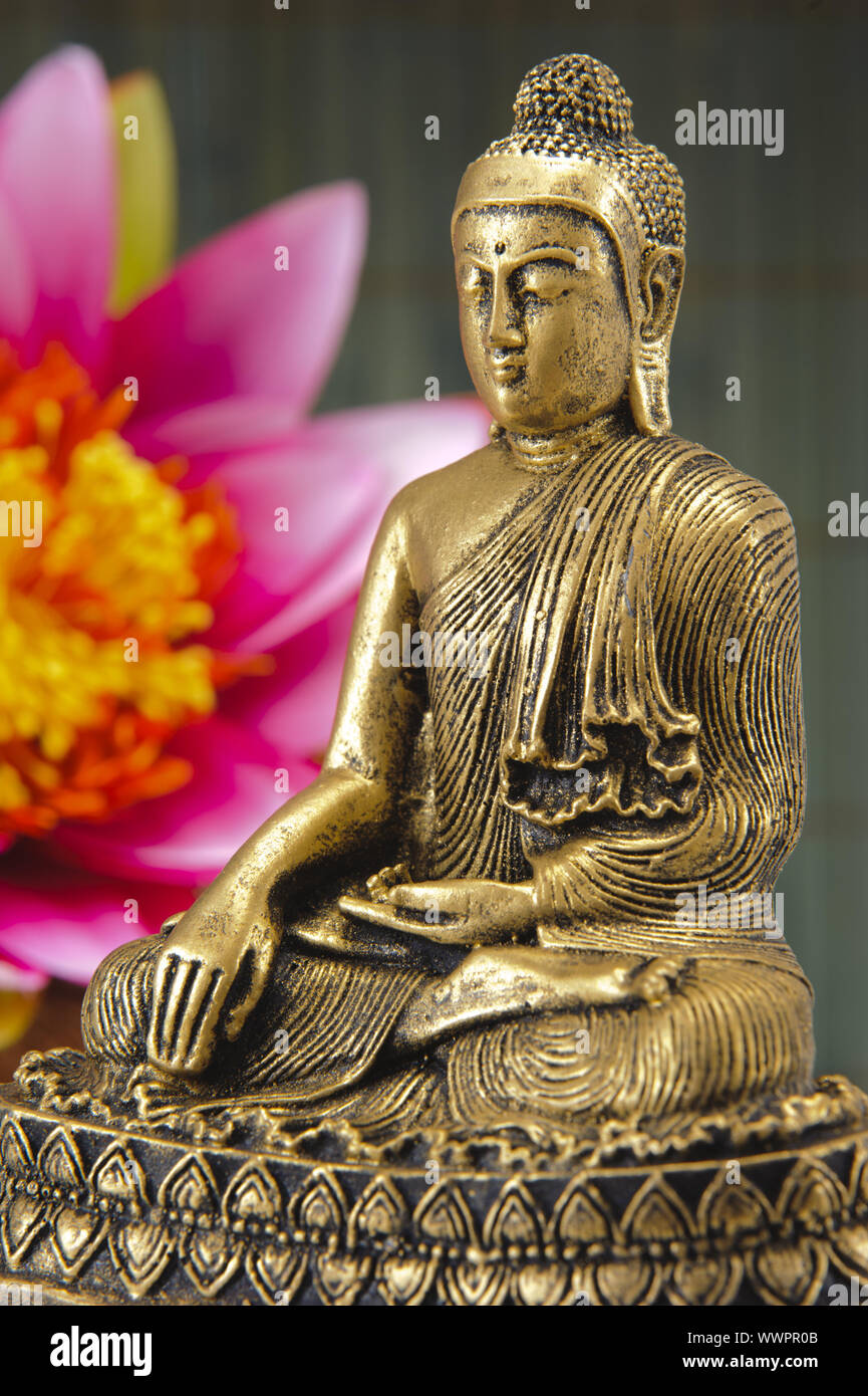 Buddha figure in meditation Stock Photo