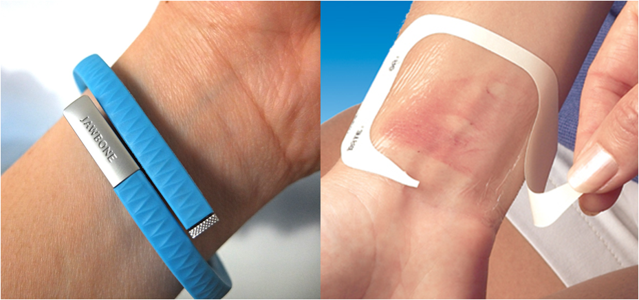 Jawbone Up vs. 3M Nexcare Tegaderm dressing