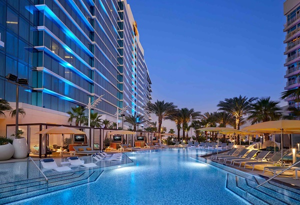 View of Pool at Sundown