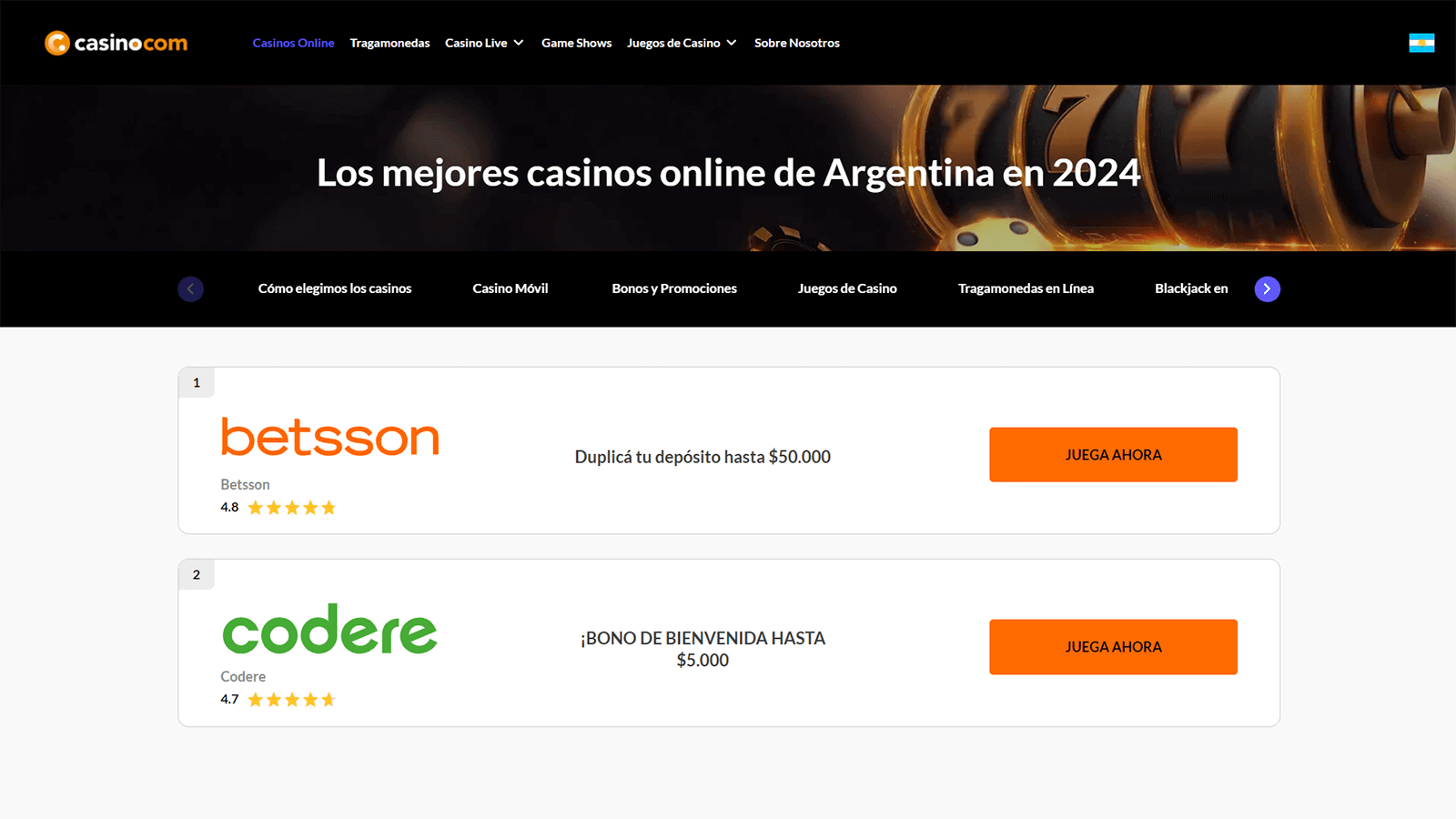 CasinoEnlineaHEX.com   Casinos Online que si Pagan Mas CasinoCom