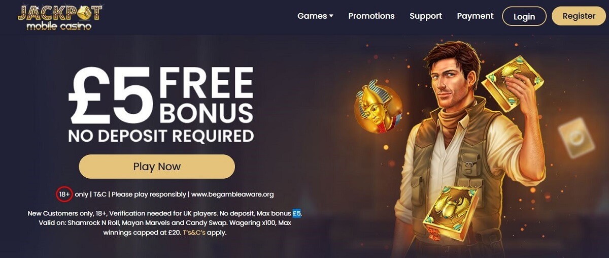 jackpot mobile casino promo code