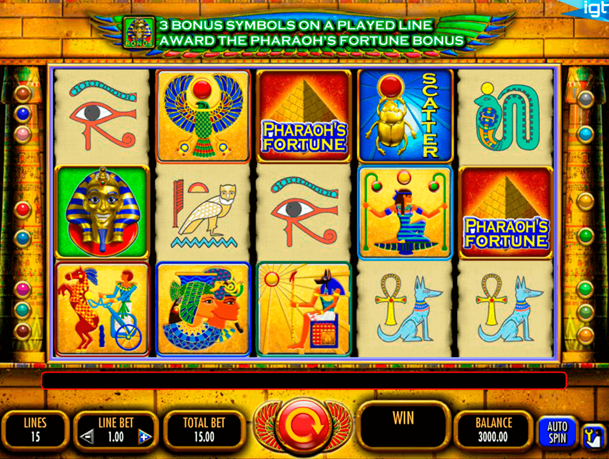 pharaohs fortune igt slot machine 