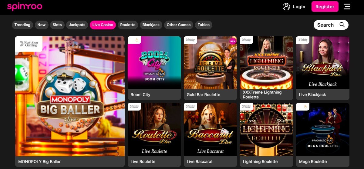 spinyoo live casino