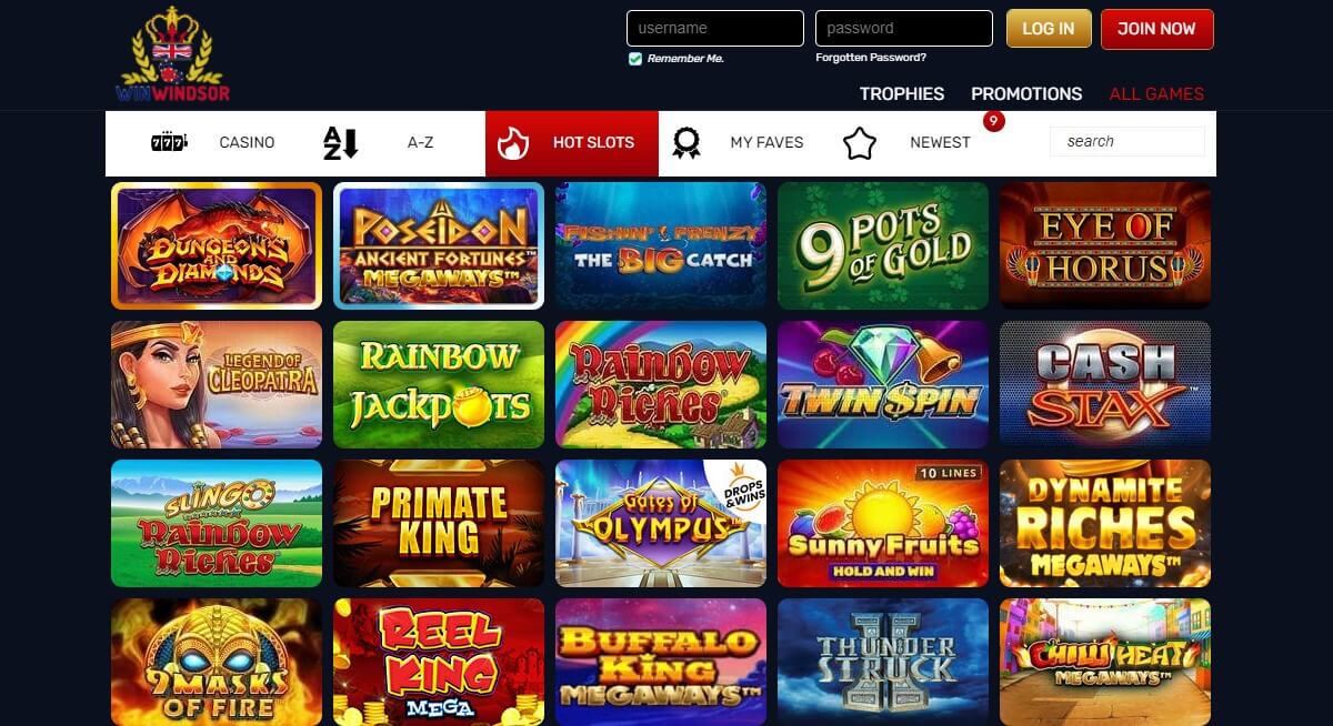 win windsor casino slots