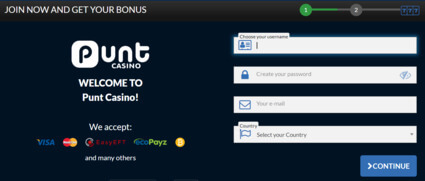 Punt casino mobile login