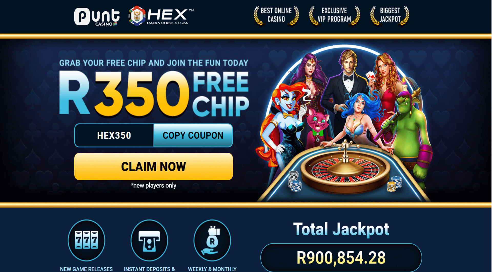 Punt casino no deposit offer