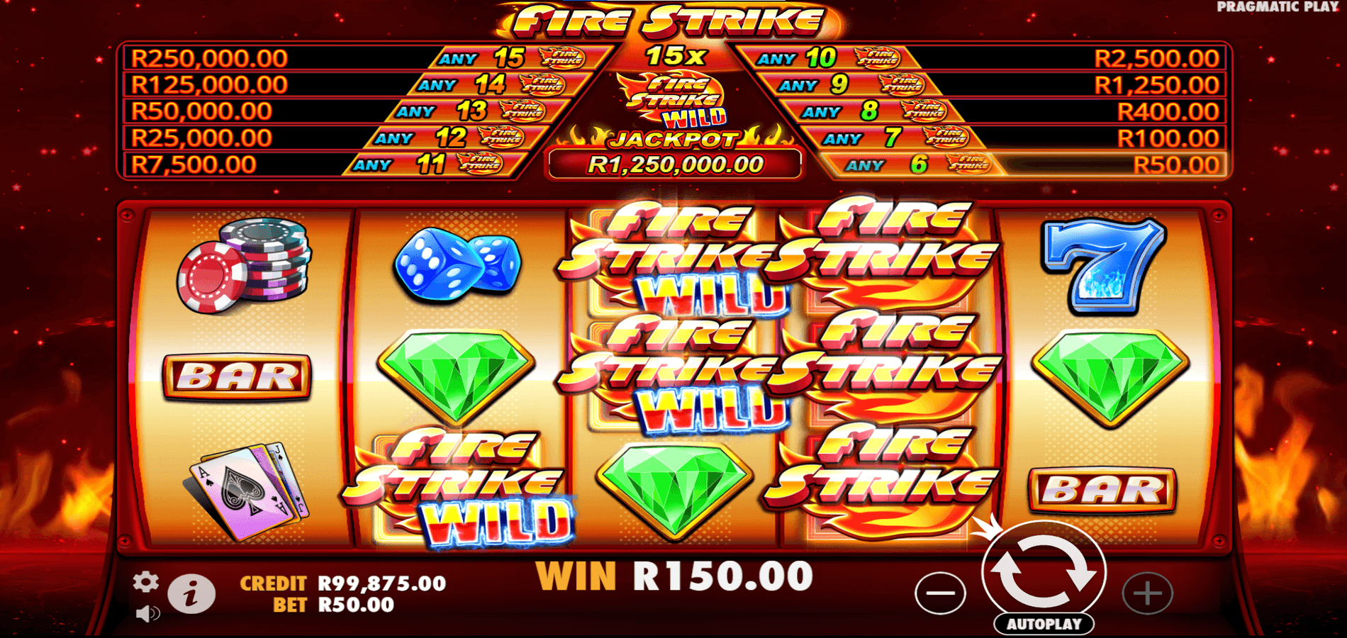 big win in Fire Strike slot by Pragmatic Play