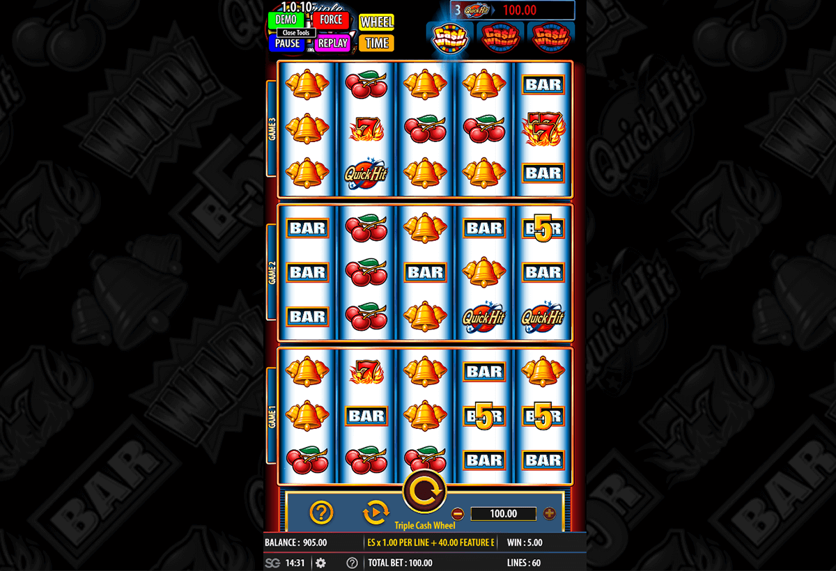 triple cash wheel bally slot 