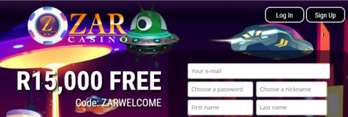 zar casino register