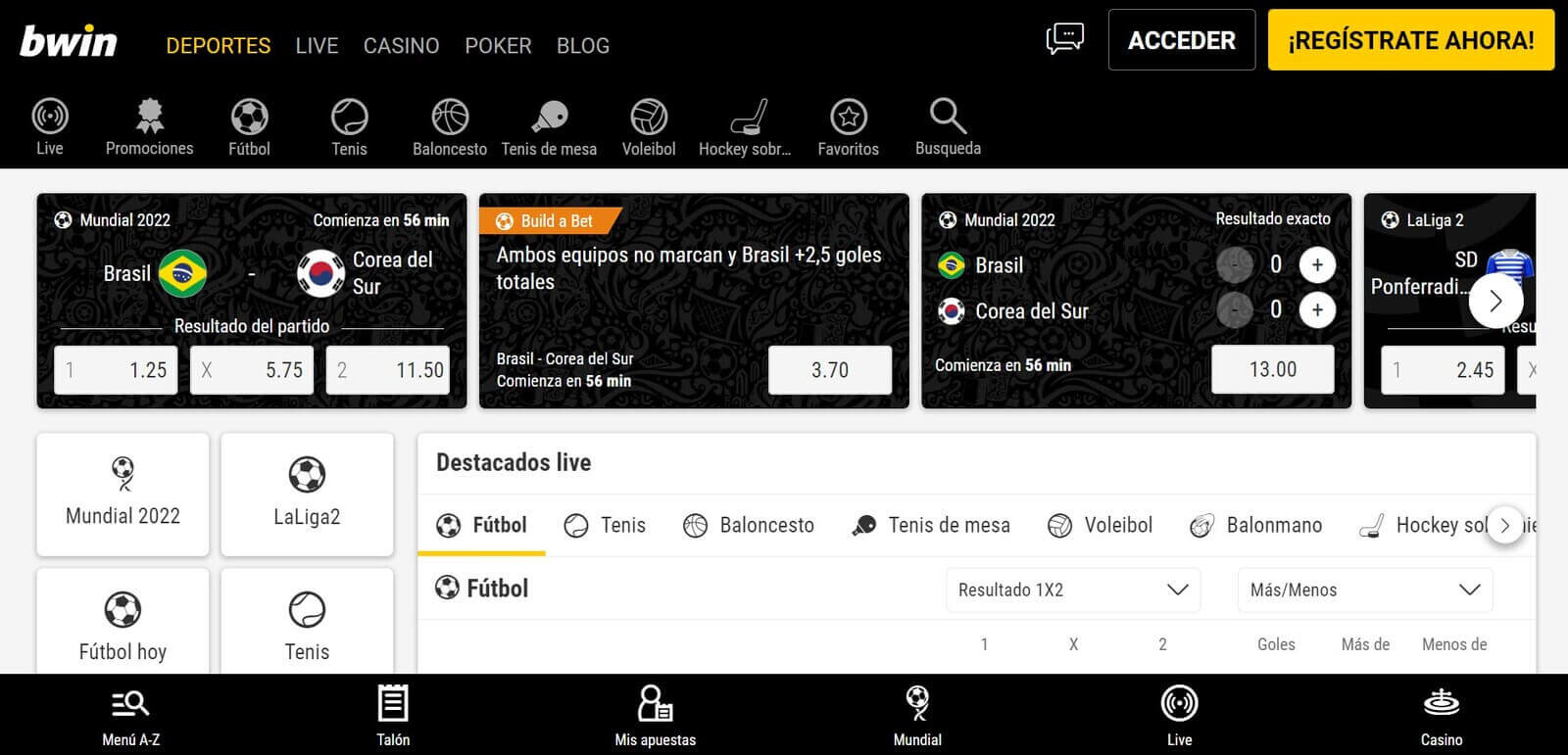 bwin apuestas deportivas 1600