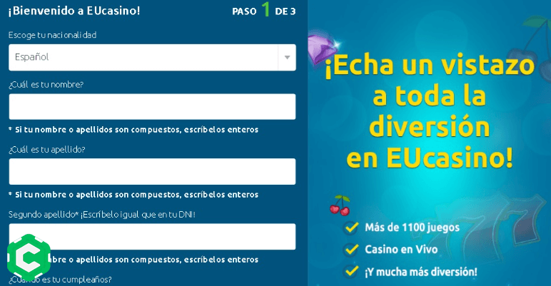 eucasino entrar paso