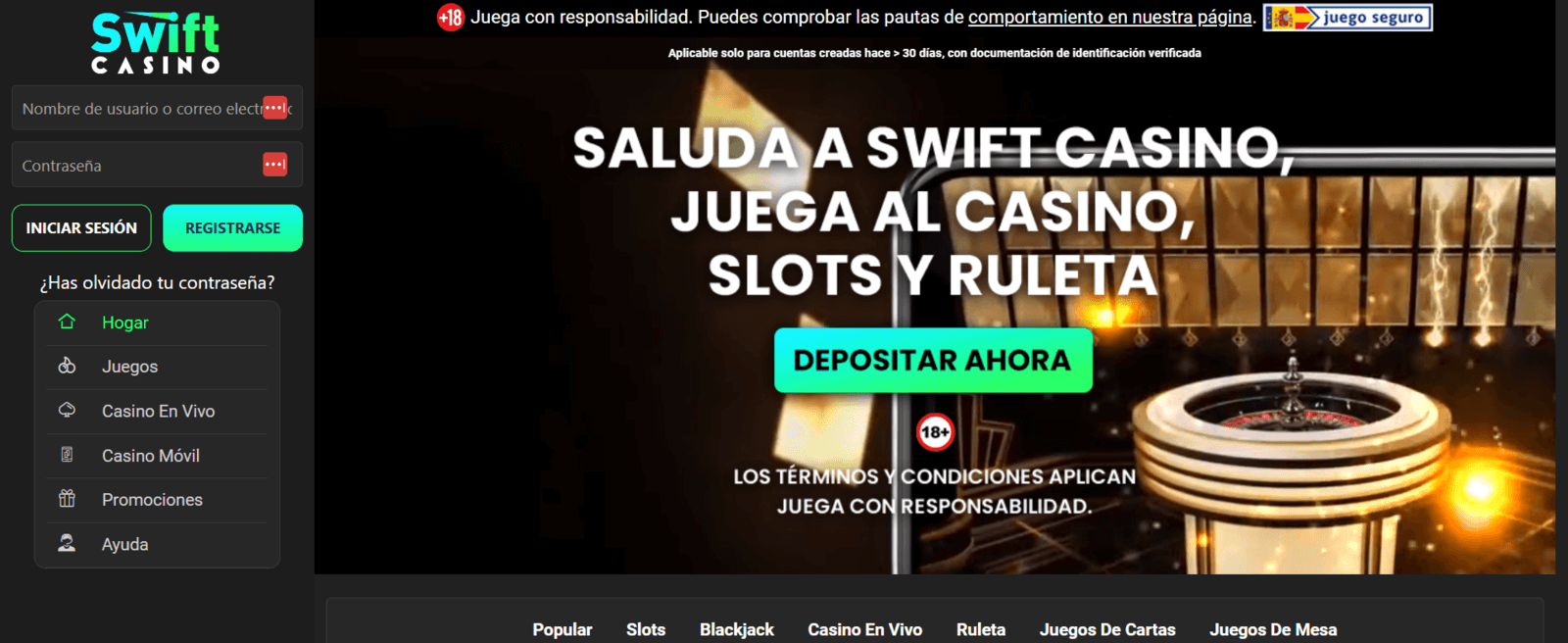 swift casino en espana 1600