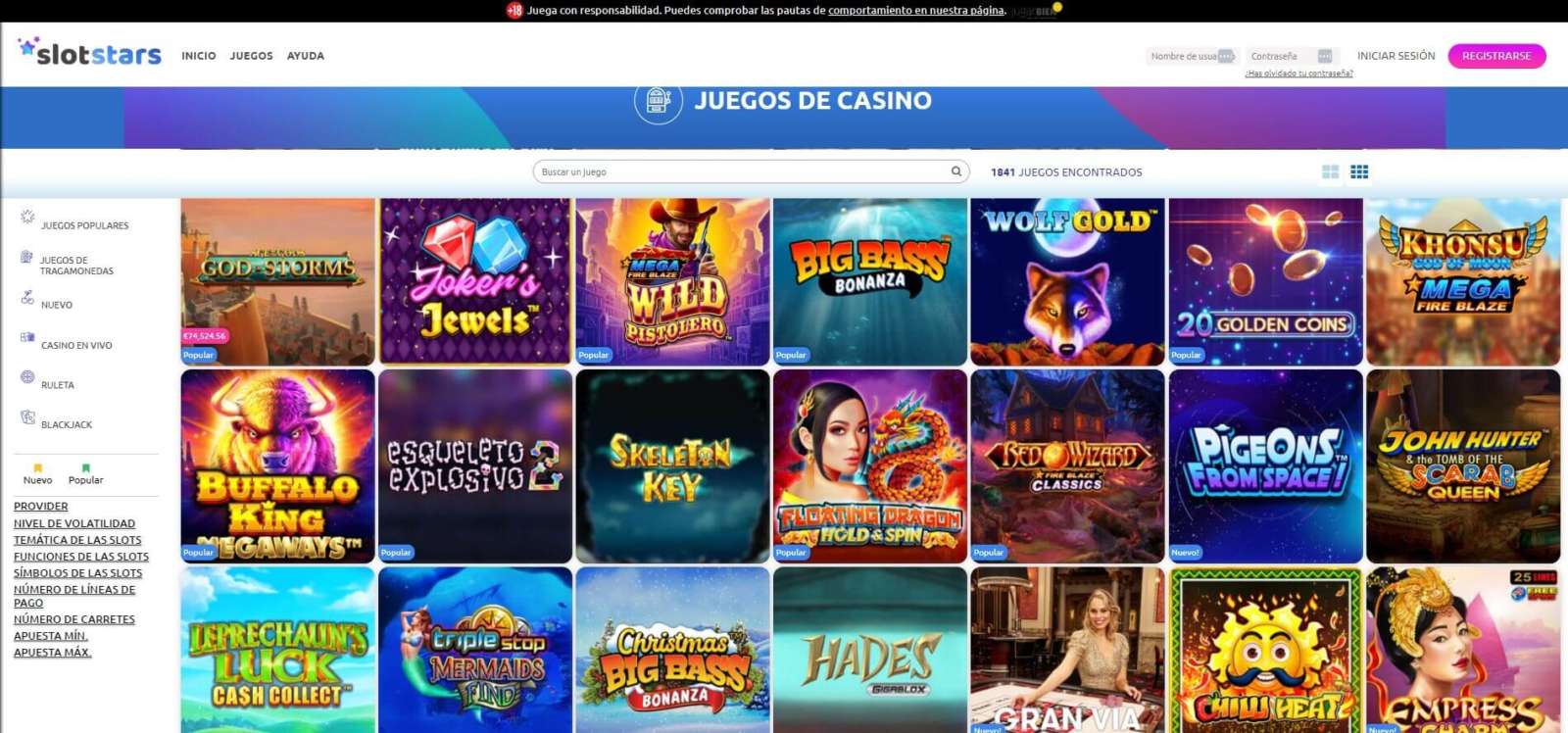 slot stars casino en espana 1600