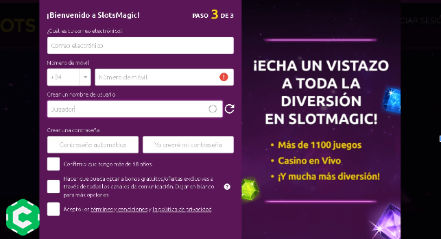 slots magic entrar paso