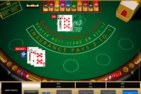 vegas strip blackjack microgaming 