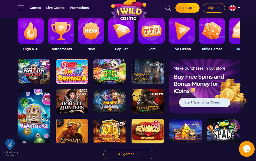 iWild Casino scr