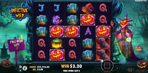 infective wild free spins bonus