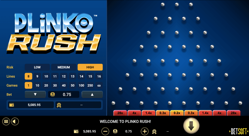 plinko rush by betsoft