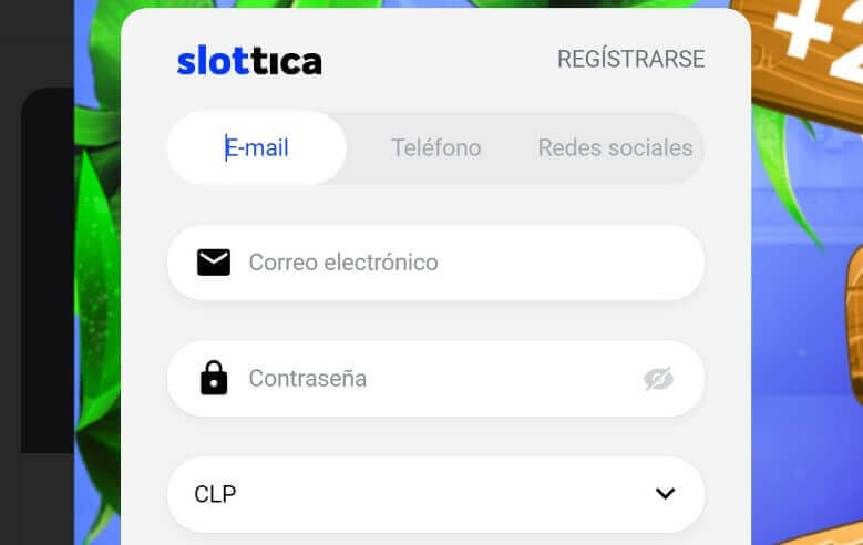 slottica registrarse