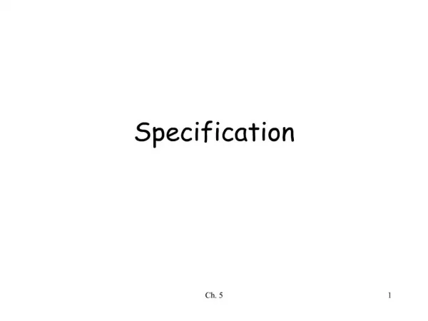 specification