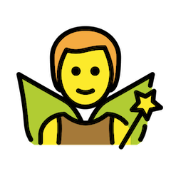 Man Fairy on Openmoji