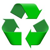 Recycling-Symbol on Apple