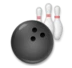 Boule de bowling et quilles