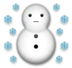 Bonhomme de neige avec flocons