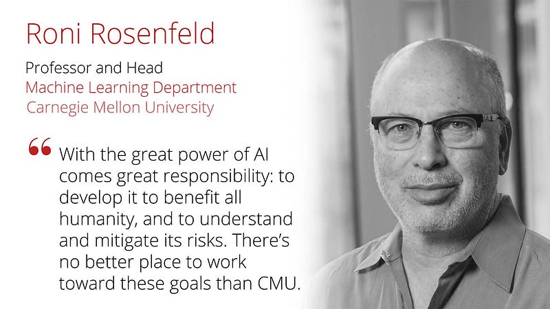 Roni Rosenfeld portrayed, Department Head, Machine Learning Department 2018 — Present, Source: CMU