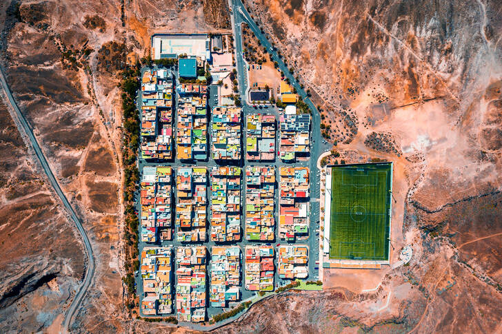 View of the city of Las Coloradas