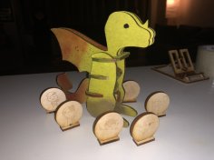 Laser Cut Dragon 4mm DXF File