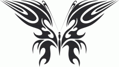 Tribal Butterfly Vector Art 49 DXF File