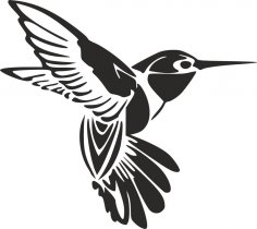 Humming Bird Tattoo dxf File