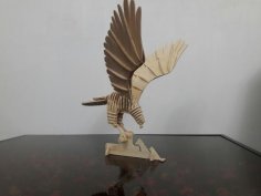 Hawk Laser Cut 3D Puzzle Plans DXF File