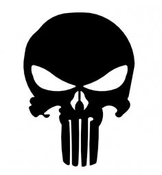 Laser Cut Punisher Logo DXF File