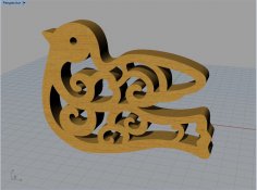 Laser Cut Bird DXF File