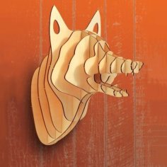 Laser Cut Fox Head Wall Decor Free Vector