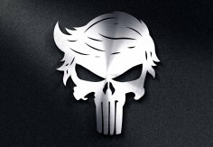 TRUMP Punisher Skull DXF File