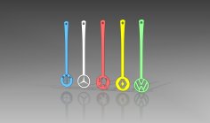 Car Logo Spoon Set DXF File