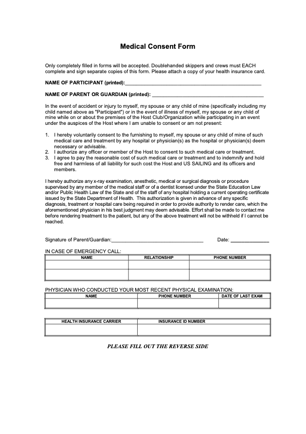 Medical Consent Form