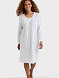 Brushed Fleece Nightdress - Blue