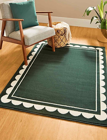 Scalloped Edge Large Rug