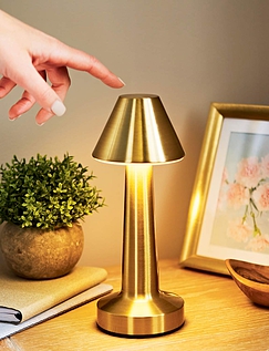 LED Rechargeable Touch Table Lamp Brass